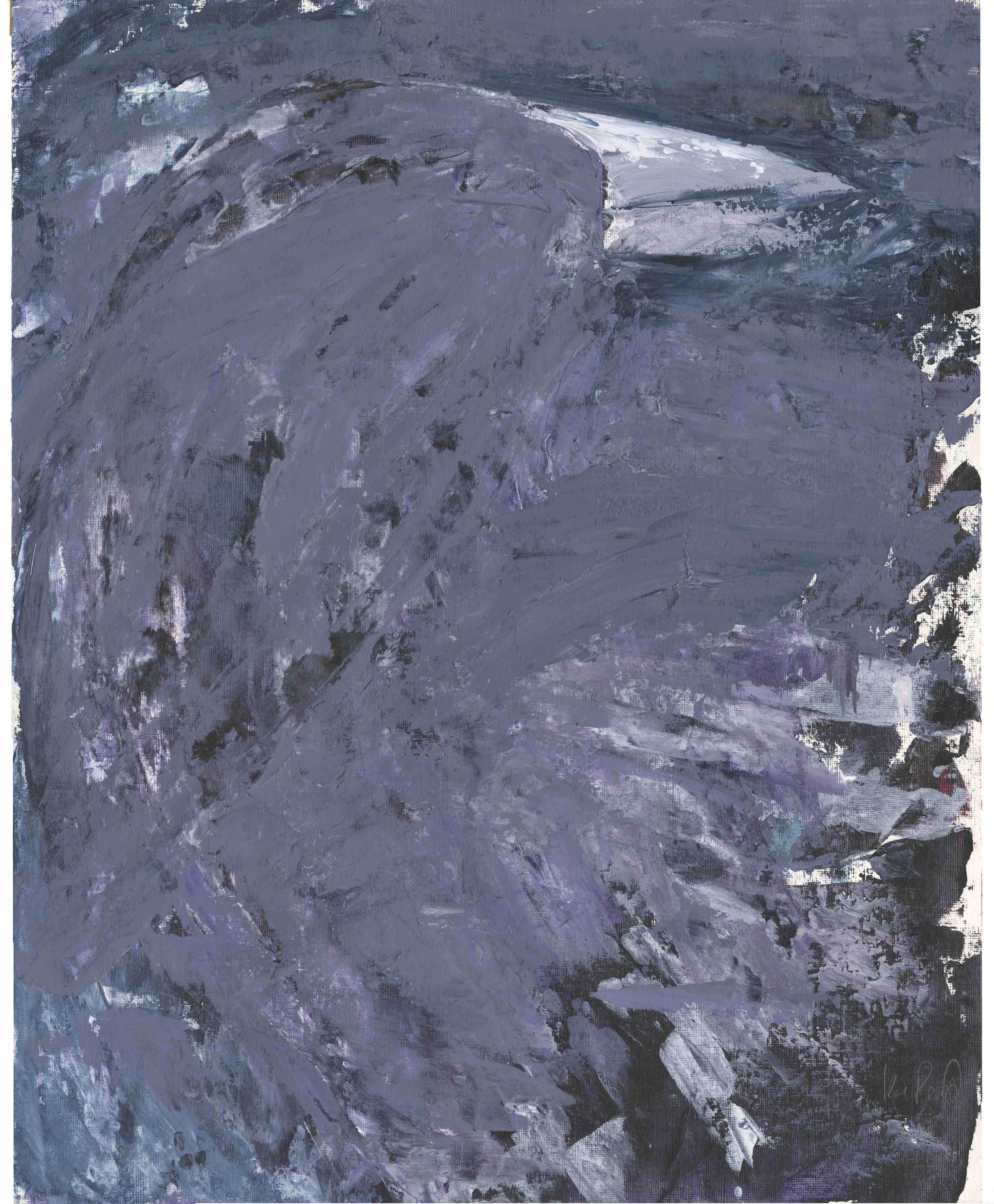 An impressionist painted image of a crow, with a third eye on its forehead