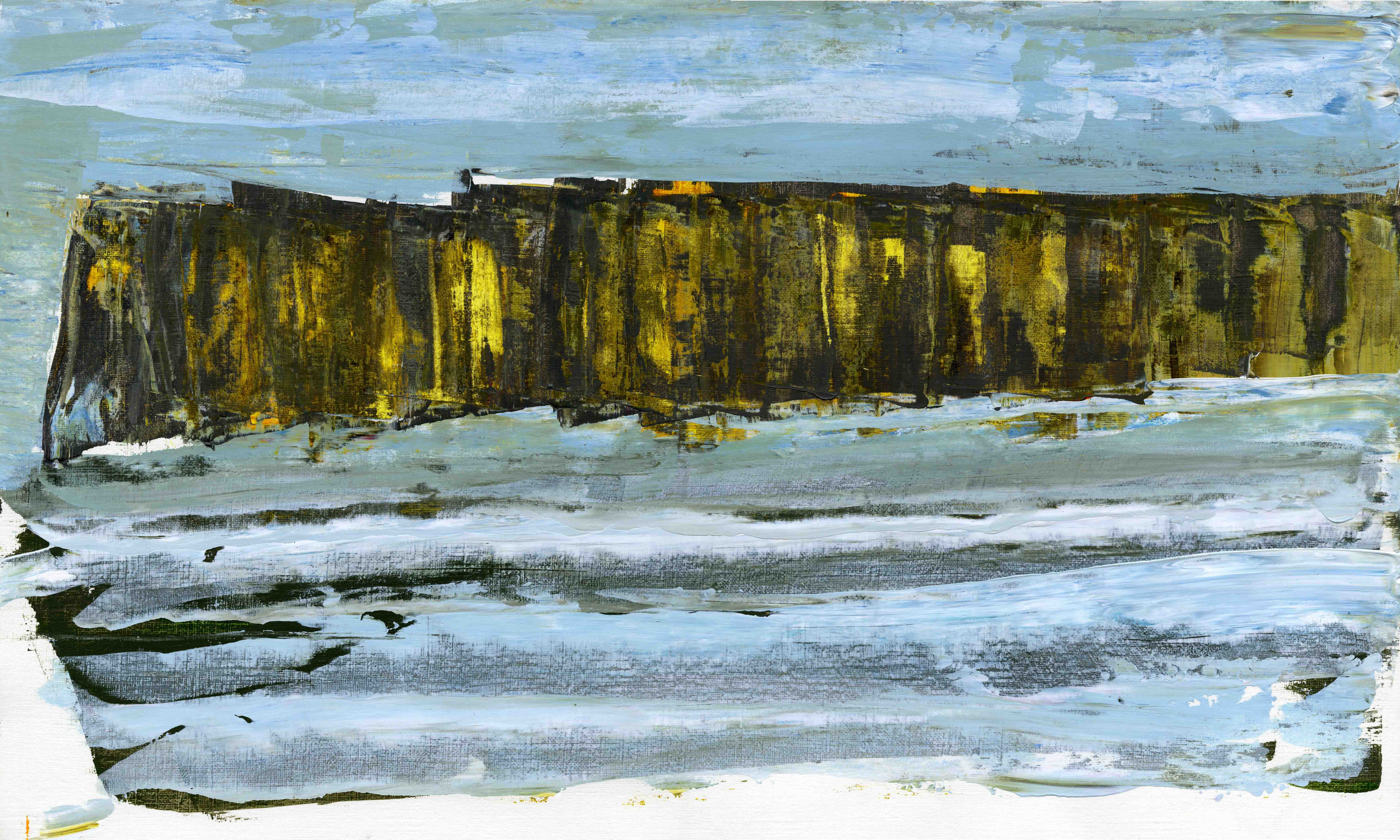 A landscape painting of Ramore Head, Portrush.